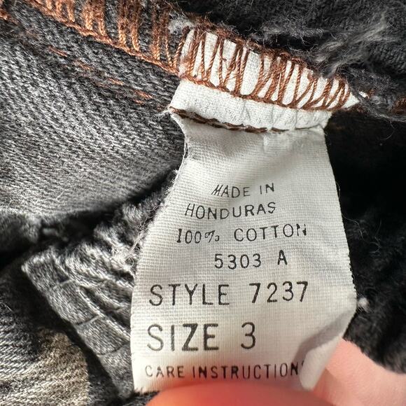 Vintage New Legends Toddler Kids Size 3 Black Denim Jeans 100% Cotton Faded - Picture 7 of 8